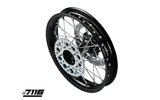Rear Wheel alu 1.85x14" - CNC hub black w/ disc + sprocket YCF Factory Pitbike