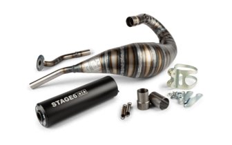 Pakoputkisto Stage6 80 - 90cc CNC musta HM-Moto / Vent / Beta RR