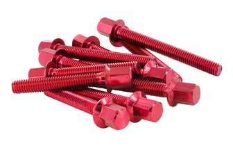 Custom Screws moottorin kansi STR8 Peugeot pystysuora punainen