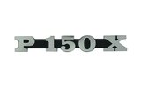 Badge Vespa P 150 X black / chrome