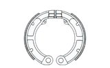 Brake Shoes rear RMS Vespa 50cc (V5A1T)