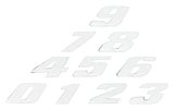 Racing Number Sticker "9" white small