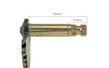 Kickstart shaft GY6, 50cc, 63mm/21mm