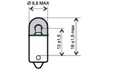 Parking light bulb, headlight, 6V 4W, BA9S base