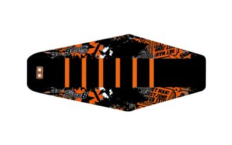 Satulanpäällinen Yamaha DT Stage6 täyspeitto oranssi/valkoinen