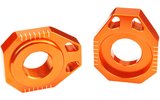 Chain Tensioners / Axle Blocks Scar aluminium SX /EXC orange