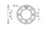 Rear Sprocket Afam aluminium 428 / 47 teeth RM / YZ 85