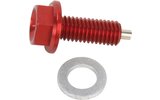 Oil Drain Screw magnetic Moose Racing red Honda CRF 2009-2017
