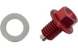 Oil Drain Screw magnetic Moose Racing red Kawasaki / Suzuki