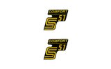 Sticker S51 Comfort black-yellow 2 pcs. Simson
