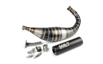 Pakoputkisto Stage6 R/T 80 - 90cc CNC musta Minarelli AM6