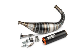 Pakoputkisto Stage6 R/T 80 - 90cc CNC oranssi/musta Minarelli AM6