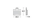 Brake Pads rear Moto Master 096711 Sinter Pro Racing TC / SX 85