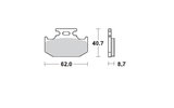 Brake Pads rear Moto Master Pro Racing KX 125 / 250 1989-1994
