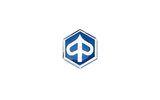 Sticker / Badge 3D "Piaggio" 33mm silver flexible Piaggio