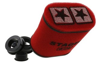 Racing-ilmansuodatin Stage6 Double Layer suuri 35-55mm punainen