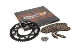 Ketjusarja 13x53 - 420 Stage6 alumiini CNC musta Derbi DRD Pro