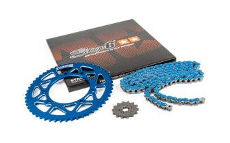 Ketjusarja 13x53 - 420 Stage6 alu CNC sininen Derbi DRD Pro