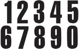 Number Sticker x3 Blackbird #5 13X7cm black
