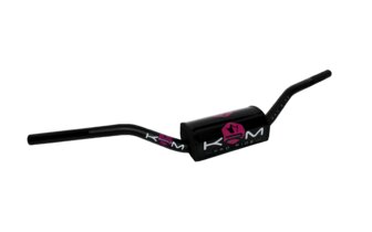 Ohjaustanko MX 28mm tyynyllä KRM musta/pinkki