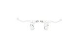 Brake Lever short w/ mount aluminium white (x2)