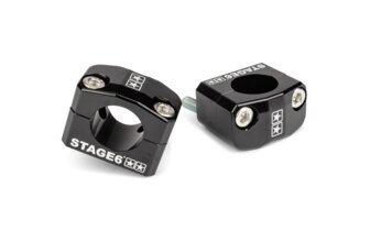Ohjaustangon kiinnikkeet / puristimet Stage6 28,6 mm musta
