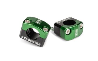 Ohjaustangon kiinnikkeet / kiinnikkeet Stage6 28,6 mm vihreä