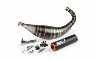 Pakoputkisto Stage6 R/T 80 - 90cc CNC Oranssi/Musta Derbi