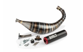 Pakoputkisto Stage6 R/T 80 - 90cc CNC punainen/musta Derbi