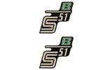 Sticker (x2) S51 Enduro black / green Simson