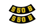 Sticker (x2) S50 B black / yellow Simson