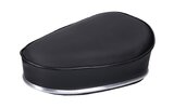 Seat black with chrome strip / 22mm clamping moped