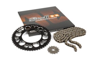 Ketjusarja 13x53 - 420 Stage6 alumiini CNC musta Aprilia SX 50