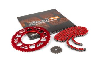 Ketjusarja 13x53 - 420 Stage6 alumiini CNC punainen Aprilia SX 50