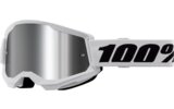 MX Goggles 100% Strata 2 white silver mirror