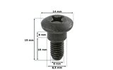 Collar Screw M6x17 (9x6) black