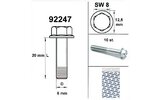 Engine Bolt wrench size 8 M6x 20 silver (x10)