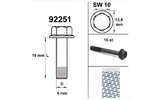 Engine Bolt wrench size 10 M6x15 black (x10)