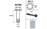 Engine Bolt wrench size 13 M8x35 black (x5)