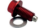 Oil Drain Screw magnetic Moose Racing red Kawasaki