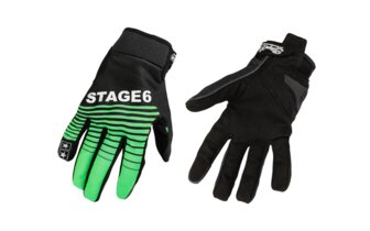 Moottoripyörän käsineet Stage6 Street Pure Green / Black
