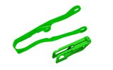 Swingarm Slider / Chain Guide Set KX 450 2024 green UFO