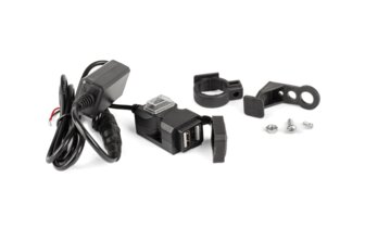 Kaksinkertainen USB-moottoripyörän pistorasia