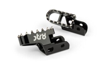 Jalkatapit STR8 MX Evo Sherco 50 CNC Musta