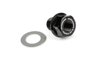 Lämpötila-anturin sovitin Stage6 M14x1.5x15mm Derbi musta