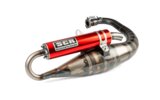 Exhaust SCR Corse Handmade 70 Minarelli vertical red
