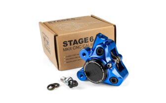 Etujarrusatula CNC alu Stage6 Minarelli / Piaggio / Peugeot sininen