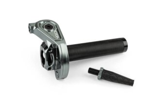 Pikatoiminen kaasuläppä Voca Bestia CNC 90º Alu Hopea