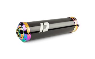 Äänenvaimennin 50cc moottoripyörille Doppler musta / neokromi