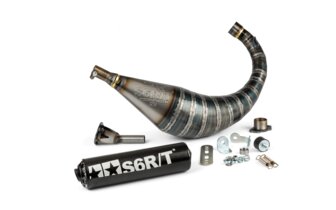 Pakoputkisto Stage6 R/T 70-80 Derbi musta